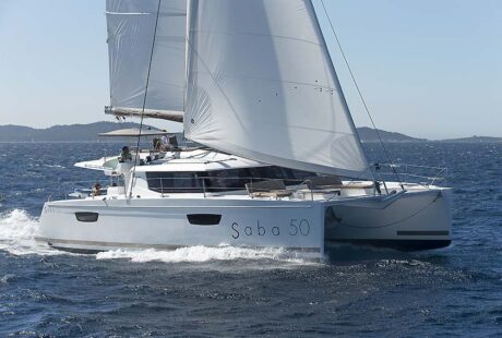 Saba 50 Catamaran Stbd Side