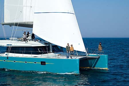 Catamaran Charter Spain Sunreef 62 Guapa Under Sails