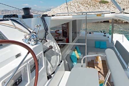 Catamaran Charter Croatia Lagoon 400 Sailing Helm