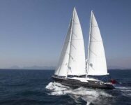 Luxury Sailing Yacht Perini Navi 56m Under Sails Aft