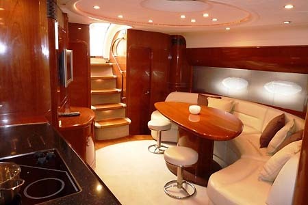 Yacht Charter Croatia Princess V58 Salon1