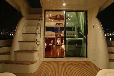 Yacht Charter Croatia Jeanneau Prestige 46 Aft Night