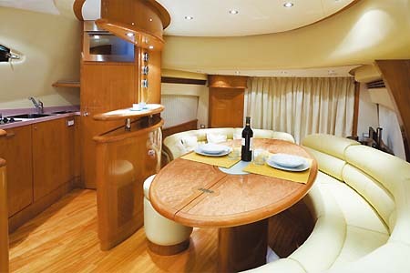 Yacht Charter Greece Aicon 56 Galley Dining
