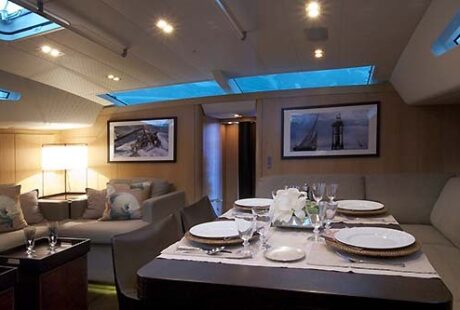 Sail Yacht Swan 90s Salon Dining Table
