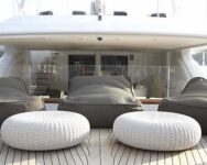 Luxury Sailing Yacht Perini Navi 56m Aft Deck Lounge