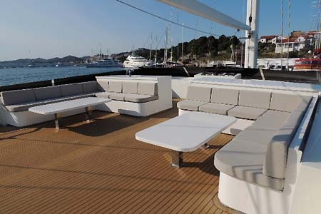 Yacht Charter Croatia Navilux Aft Seating Area