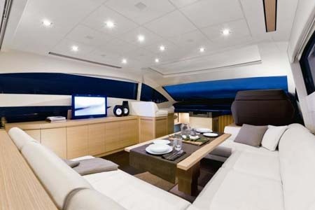 Yacht Charter Croatia Pershing 64 Stbd Salon1