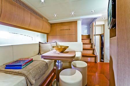 Yacht Charter Greece Pershing 56 Salon1