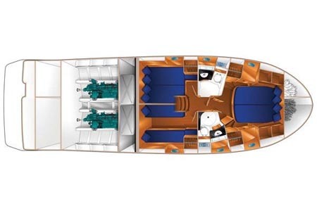 Beneteau Antares13 80 Motor Yacht Charter Croatia Layout