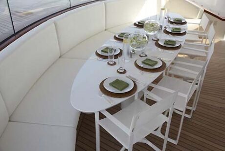 Luxury Sailing Yacht Perini Navi 56m Al Fresco Dining