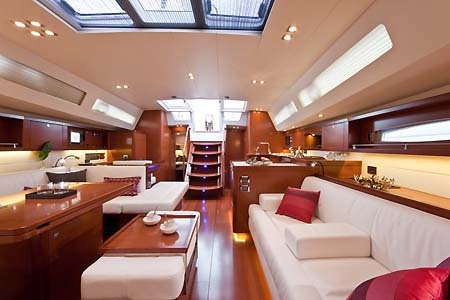 Yacht Charter Croatia Oceanis 58 Salon1