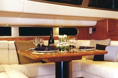 Yacht Charter Greece Armonia Salon Table