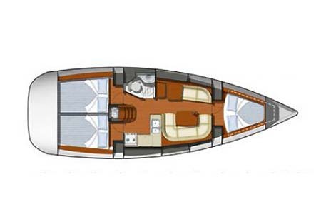 Sail Croatia Yacht Charter Sun Odyssey 36i Layout