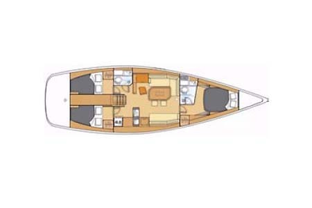 Yacht Charter Croatia Beneteau First 45 Layout