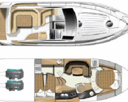 Yacht Charter Croatia Fairline Targa 38 Layout