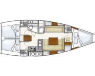 Yacht Charter Croatia Sailing Hanse 370 Layout