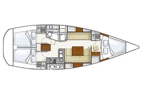 Yacht Charter Croatia Sailing Hanse 370 Layout