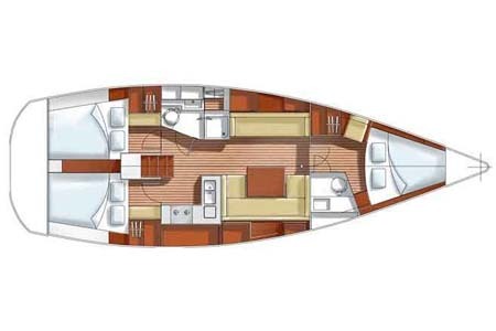 Yacht Charter Croatia Sailing Hanse 400 Layout