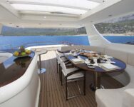 Cyrus One Luxury Charter Yacht Al Fresco Table Sundeck