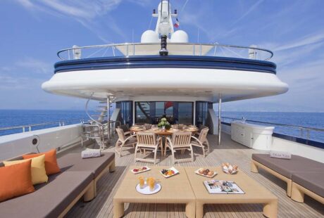 Deja Too Luxury Yacht Bridge Deck Lounge