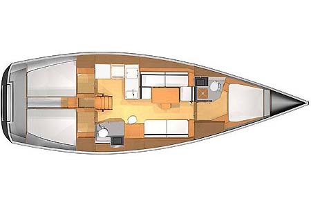 Yacht Charter Croatia Dufour 40e Layout