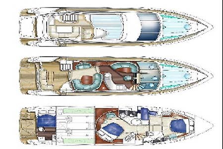Yacht Charter Croatia Galeon 530 Layout