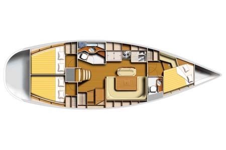 Yacht Charter Greece Harmony 42 Layout