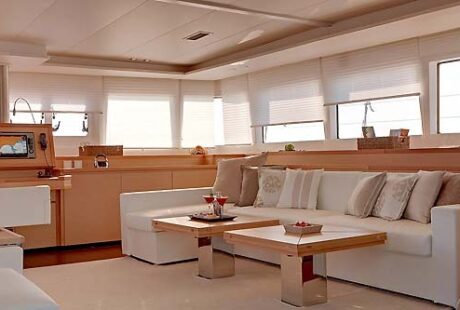 Catamaran Charter Croatia Lagoon 620 Salon Sofa