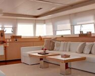 Catamaran Charter Spain Lagoon 620 Salon Sofa