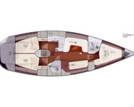 Salona 40 Croatia Yacht Charter Layout