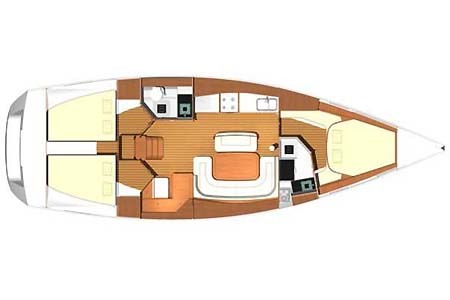 Yacht Charter Croatia Dufour 425 Layout