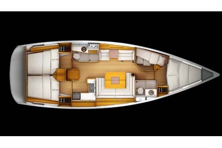 Yacht Charter Croatia Jeanneau 439 Layout
