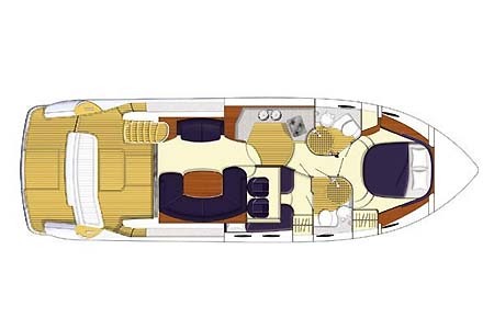 Yacht Charter Croatia Princess 42 Fly Layout