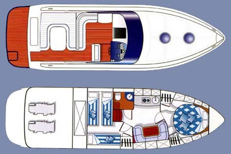 Yacht Charter Croatia Airon Marine 345 Layout