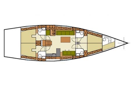 Yacht Charter Croatia Sailing Hanse 540 Layout