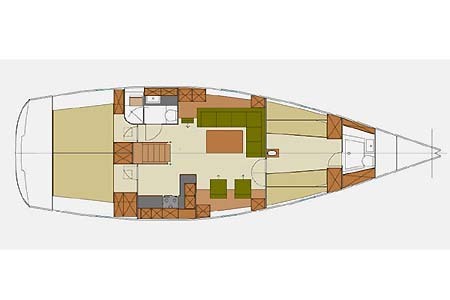 Yacht Charter Greece Hanse 470 Layout