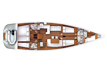 Boat Charter Croatia Jeanneau 57 Layout2
