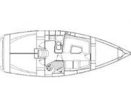 Elan Impession 344 Yacht Charter Croatia Layout