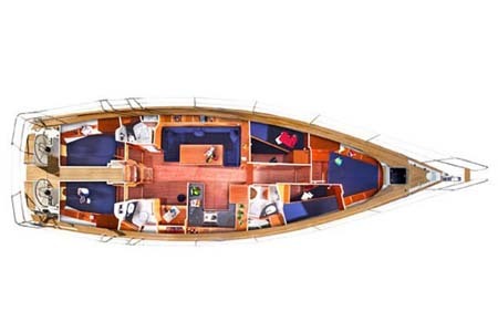 Yacht Charter Croatia Bavaria 51 Layout