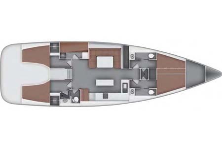 Yacht Charter Croatia Bavaria 55 Layout