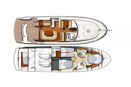 Yacht Charter Croatia Jeanneau Prestige 46 Layout