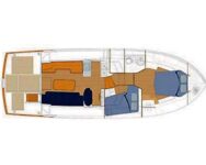 Beneteau Trawler 42 Motor Yacht Charter Croatia Layout