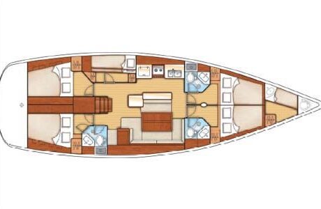 Yacht Charter Croatia Beneteau 50 Family Layout