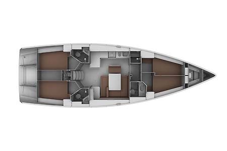 Yacht Charter Greece Bavaria 45 Layout