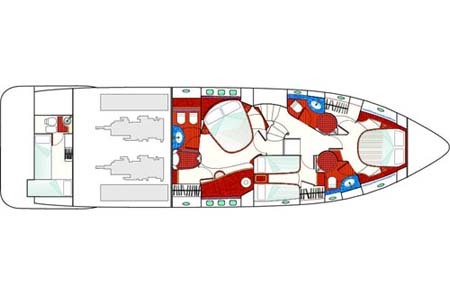 Yacht Chater Croatia Azimut 62 Layout