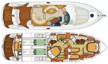 Yacht Charter Greece Aicon 56 Layout
