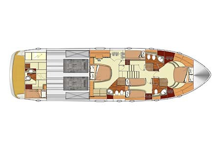 Yacht Charter Greece Aicon 72 Aft Layout