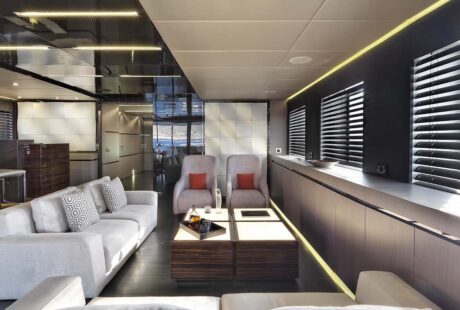 Cacos V Luxury Charter Yacht Upper Salon