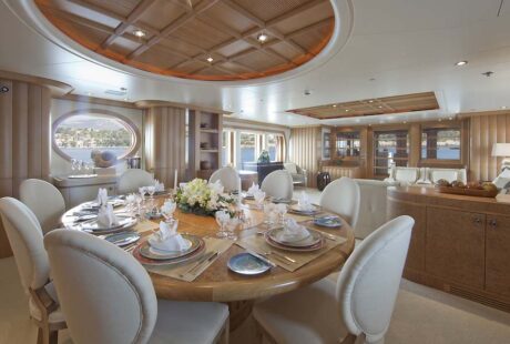 Deja Too Luxury Yacht Salon Dining Table