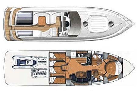 Croatia Yacht Charter Fairline Targa 52 Layout